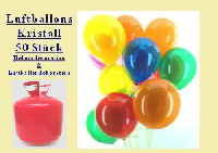 Luftballons Kristall Helium Einweg