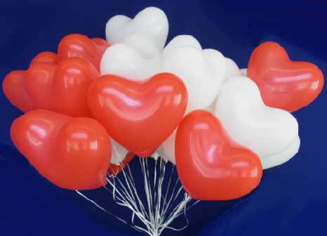 Luftballons der Herzen