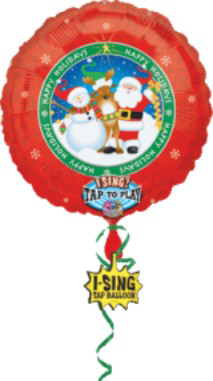 Singender Weihnachtsballon, Folienballon mit Musik zu Weihnachten